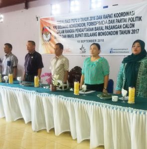KPU Bolmong Gelar Sosialisasi Bersama Parpol