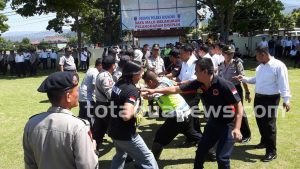 Jelang Pilkada Bolmong, Polres Gelar Latihan Simulasi Sispamkot