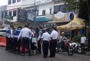 Dishub Kotamobagu Pasang Delineatore