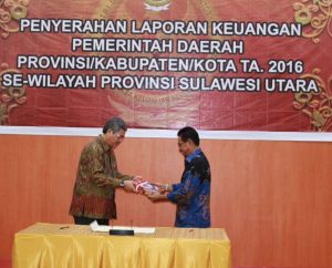 Bupati Boltim Serahkan LKPD ke BPK-RI Sulut