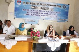 TP-PKK Boltim Gelar Pelatihan Administrasi di Kecamatan Mooat