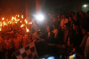 Diikuti Seluruh Sekolah di Bolmong, Bupati Lepas Pawai Obor