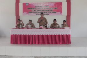 Pemerintah Kecamatan Bolaang Uki Gelar Rapat Koordinasi Bersama Pemerintah dan Lembaga Desa se- Bolaang Uki