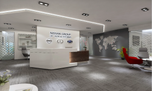 Foto 1. Area Masuk Kantor Baru Nissan Motor Indonesia