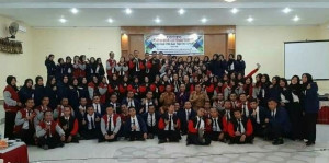 Foto bersama usai penutupa kegiatan Latsar CPNS.