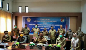 Bupati Touna bersama Sekab, kadis keuangan serta sejumlah OPD