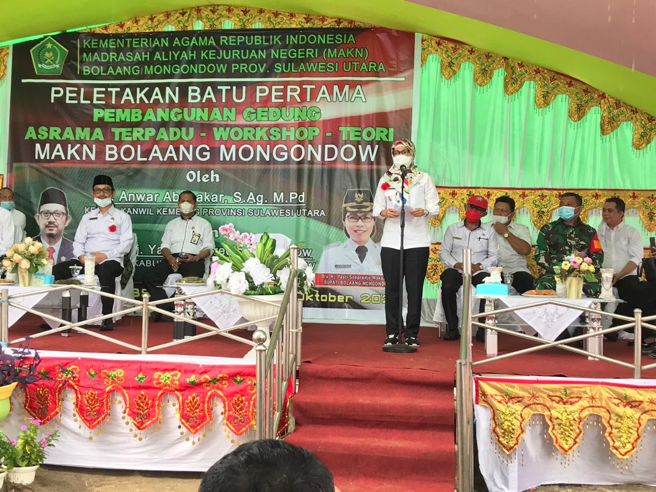 Yasti Letakkan Batu Pertama Pembangunan Gedung MAKN di Bolmong