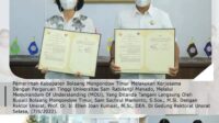 Penandatanganan MoU Antara Bupati Sam Sachrul Mamonto dengan pihak Universitas Sam Ratulangi Manado. (Foto Diskominfo Boltim)