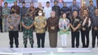 Bupati Labuhanbatu dr H Erik Adtrada Ritonga, MKM bersama Forkompimda Kabupaten Labuhanbatu menghadiri deklarasi damai pemilihan kepala desa. (Foto : Airul)