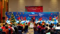 Keluarga Besar TNI Angkatan Laut Biak menggelar Ibadah Bersama dan Syukuran dalam rangka Hari Raya Natal Tahun 2022 dan menyambut Tahun Baru Tahun 2023, bertempat di KSL Ballroom, Kamis (22/12/2022).