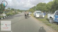 Sat Lantas Polres Bengkulu Selatan melaksanakan penertiban terhadap aksi balap liar dan penggunaan Knalpot Brong disepanjang jalan protokol di wilayah hukum Kota Manna dan di Jalan Dua Jalur depan Kantor Bupati Bengkulu Selatan, pada Senin (20/2) sore. FOTO : SONY