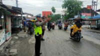 Personil Sat Lantas Polres Tanjung Balai Lakukan Pengaturan Arus Lalulintas