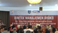 Gambar : Tutup kegiatan Bimtek Manajemen Risiko, Limi Mokodompit minta peserta tingkatkan kemampuan dalam Reformasi Birokrasi.