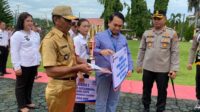 Gambar : Tingkatkan Harkamtibmas jelang Pemilu 2024, Polres Minsel gelar Apel Kasatkamling (21/6/2023).