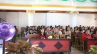 Gambar : Bupati FDW Hadiri HUT ke-54 Jemaat GMIM Bukit Zaitun Beringin (16/7/2023).