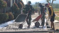 Tetap Semangat Laksanakan TMMD Reguler ke-118 Bersama Masyarakat