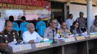 Bupati Asahan Ikuti Press Release Penangkapan Pelaku Pengedar Narkoba