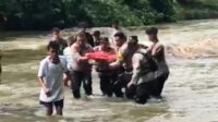 Kapolres Kotamobagu Pimpin Personel Evakusai Korban Hanyut