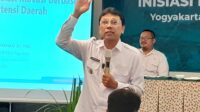 Pj Wali Kota Yogyakarta, Singgih Raharjo yang menjadi salah satu narasumber dalam kegiatan diklat Inisiasi Inovasi Daerah di Abadi Hotel Malioboro, Rabu (6/3/2024). Foto: Clementine Roesiani