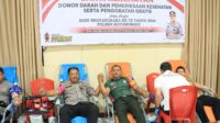 Sambut HUT Bhayangkara ke-78, Polres Kotamobagu Gandeng PMi Gelar Donor Darah
