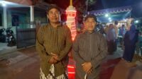 Ketua panitia Merti Dusun, Sumedi dan Ketua Seksi Kesenian, Susilo – saat berbicara tentang Merti Dusun dan kaitannya dengan nguri-uri budaya Jawa.