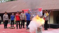 Kapolres Kotamobagu Bersama Personel Polres, Polsek Jajaran Ikuti Pelatihan Penanggulangan Kebakaran