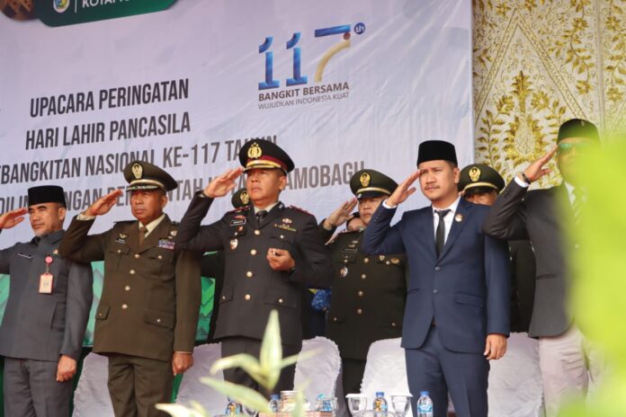 Kapolres Kotamobagu Bersama Forkopimda Hadiri Upacara Peringatan Hari Lahir Pancasila dan Hari Kebangkitan Nasional