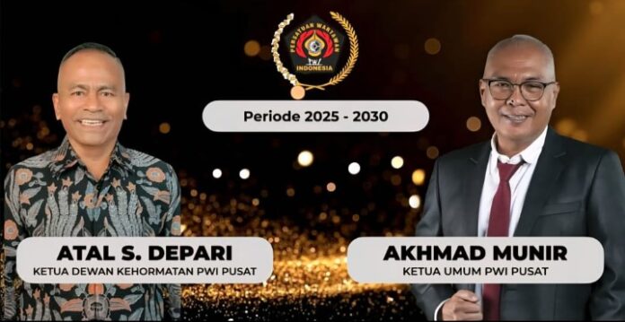 Ketua Umum PWI terpilih Akhmad Munir terpilih sebagai pemenang dalam Kongres PWI 2025 di Gedung BPPTIK Kominfo, Cikarang, Bekasi, Sabtu, 30 Agustus 2025. Foto : Nanda