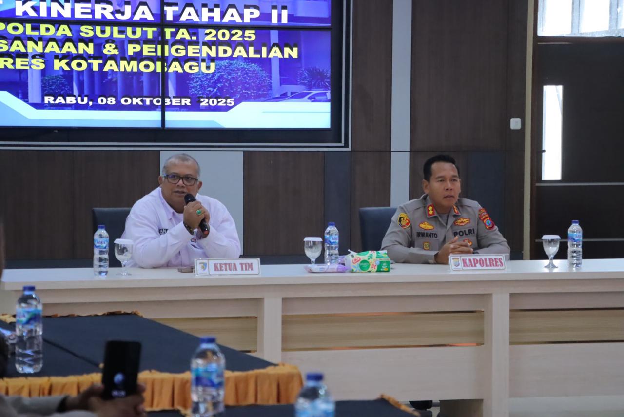 Polres Kotamobagu Terima Kunjungan Audit Kinerja Tahap II Itwasda Polda Sulut